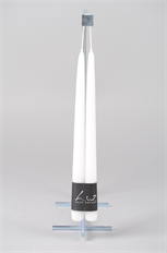 TAPER CANDLE X2 40CM WHITE