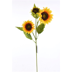 SUNFLOWER SPRAY X 3 34" YELLOW/ORGE