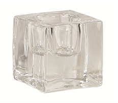 TAPER CANDLE HOLDER 1.5"H CLEAR