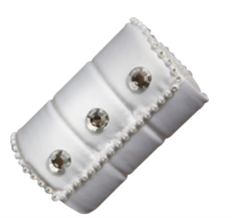 BOUQUET SNAP WRAP WHITE W/ CRYSTAL