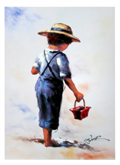 CANVAS BOY WITH BUCKET