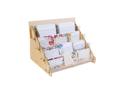 CARD RACK COUNTER TOP WOOD/ACRYLIC