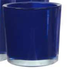 GLASS CYLINDER 3X3.5" ROYAL BLUE