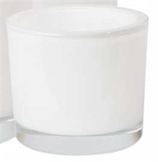 GLASS CYLINDER 3X3.5" WHITE