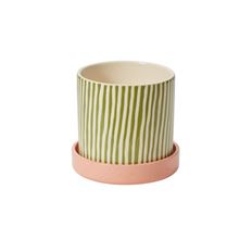 MELANCIA POT W/ SAUCER 7.75X7"