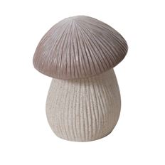 MUSHROOM CANISTER 9.25"H CERAMIC