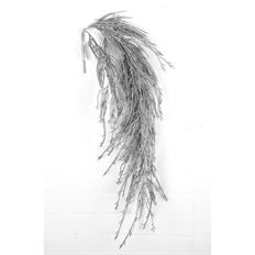 GRASS HANGING SPRAY 32" SILVER