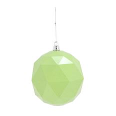 ORNAMENT GEO BALL 5" LIME GREEN