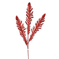 FERN SPRAY GLITTER 39" RED