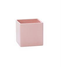 POTTERY SQUARE 4.75X4.75" PINK