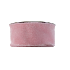 RIBBON W VELVET 2.5"X10YD PINK