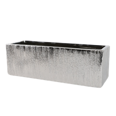 POTTERY 4"H 12X4"O ETCHED SILV