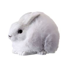 RABBIT RESIN FAUX FUR 7" WHT