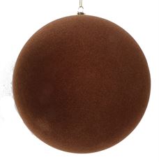 BALL HOLIDAY FLOCK 150MM BX/2 CHOC