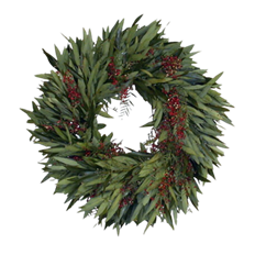 BAYLEAF PEPPERBERRY 12" WREATH