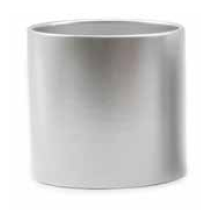 CYLINDER 7"H 6.75"O SILVER MATTE