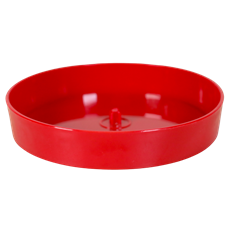 DISH 8" ROUND RED PLASTIC