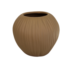 POTTERY WAVY THAYER 4.25X 4.5" TAN