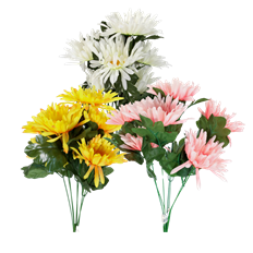 GERBERA BUSH X7 18" 3 ASST