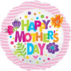 MYLAR 17 MOTHER'S DAY MULTI 5/PK