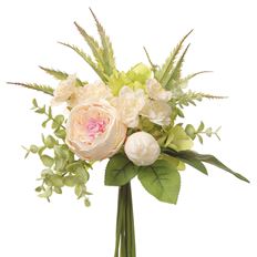 PEONY HYDRANGEA 10" WHT/GREEN