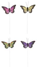 BUTTERFLY 4.5" ON WIRE 4 ASTD 12/PK