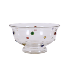 GLASS BOWL W JEWELS