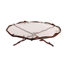 GLASS PLATE STAND 13.5" RUST