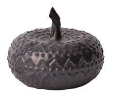 PUMPKIN 4.5"H 5.75"D EERIE GRAY