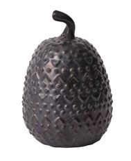 PUMPKIN 7.5"H 5"D EERIE GRAY