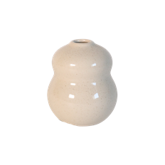 POTTERY VASE 3 3/8"H 5/8"O CREAM