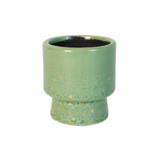 CERAMIC MINIPOT MOON 7.5CM GREEN