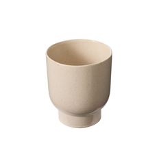 CERAMIC POT 8"H 6.75"O TAN
