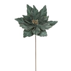 POINSETTIA VELVET 22" DUSTY GRN