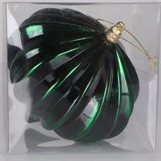 ORNAMENT ONION RIBBED 150MM VP GR