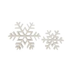 SNOWFLAKE 11-16" SET/2 WHITE