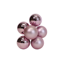 BALL GLASS 35MM ASSORTED PINK 72/PK