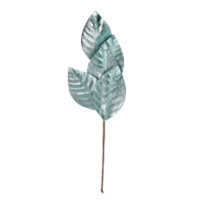 MAGNOLIA LEAF MET 18.25" ICE BLUE