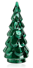 GLASS CHRISTMAS TREE 14X6.7" GRN