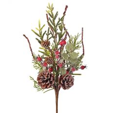 GREENS/BERRY/CONE SPRAY 20"