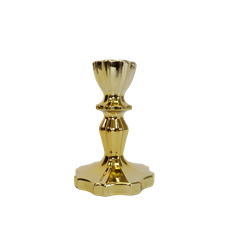 CANDLE HOLDER TAPER 4.35"H GOLD