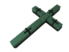 OASIS CROSS 19"H 15"W 2.5"D