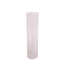 PLEATED GLASS CHIMNEY 16X4" CLEAR
