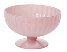 GLASS COMPOTE KYANDI 7.75X5"PINK