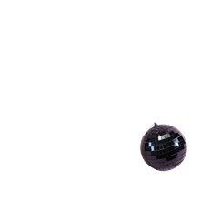 MIRROR BALL 3.93" BLACK