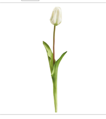 TULIP SPRAY REAL TOUCH 19" WHITE