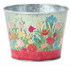 POTCOVER METAL FLORAL 3.5X4.75"