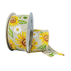 LINEN SUNFLWR/DAISY #9X10YD TAN
