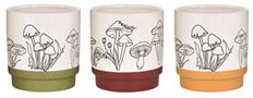 POT 4 3/8"H 3 3/4"O MUSHROOM DESIGN
