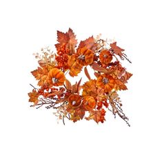 CANDLE RING PUMPKIN BERRY 12" ORG